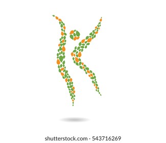 Fun people Healthy Life Logo template vector icon