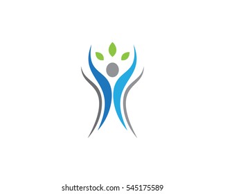 Fun people Healthy Life Logo template vector icon