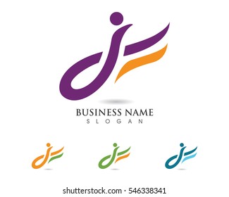 Fun people Healthy Life Logo template vector icon