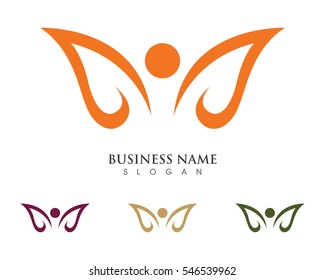 Fun people Healthy Life Logo template vector icon