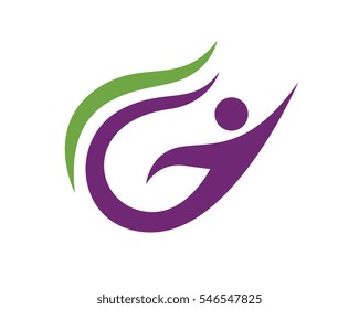 Fun people Healthy Life Logo template vector icon