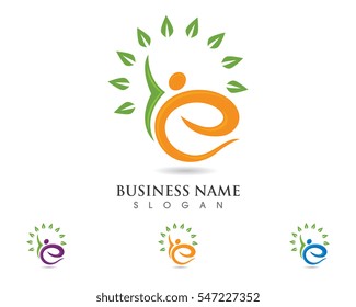 Fun people Healthy Life Logo template vector icon