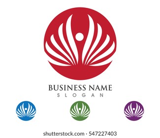 Fun people Healthy Life Logo template vector icon