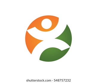 Fun people Healthy Life Logo template vector icon