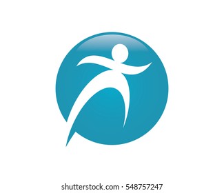 Fun people Healthy Life Logo template vector icon