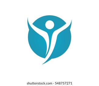 Fun people Healthy Life Logo template vector icon