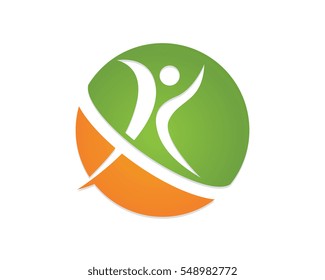 Fun people Healthy Life Logo template vector icon