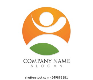 Fun people Healthy Life Logo template vector icon