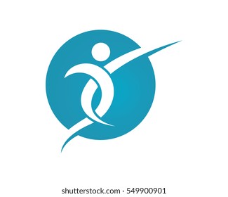 Fun people Healthy Life Logo template vector icon