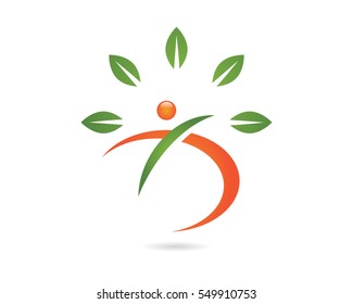 Fun people Healthy Life Logo template vector icon