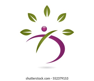 Fun people Healthy Life Logo template vector icon