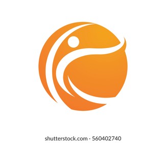 Fun people Healthy Life Logo template vector icon
