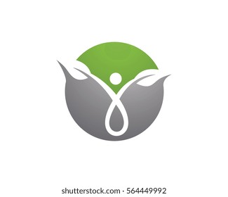 Fun people Healthy Life Logo template vector icon