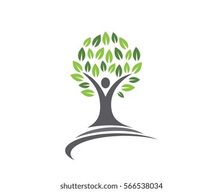 Fun people Healthy Life Logo template vector icon