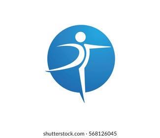 Fun people Healthy Life Logo template vector icon
