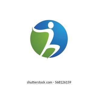 Fun people Healthy Life Logo template vector icon