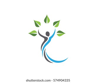 Fun people Healthy Life Logo template vector icon