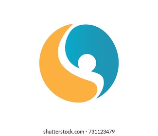 Fun people Healthy Life Logo template vector icon