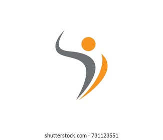Fun people Healthy Life Logo template vector icon