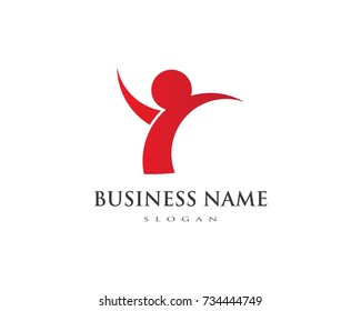 Fun people Healthy Life Logo template vector icon