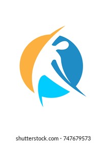 Fun people Healthy Life Logo template vector icon 2