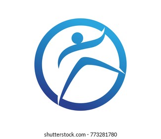 Fun people Healthy Life Logo template vector icon