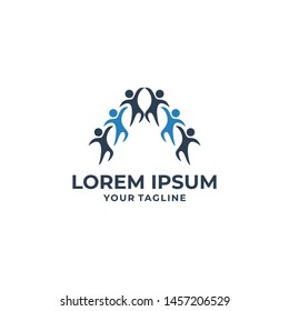 Fun people Life Logo template vector icon