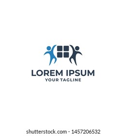 Fun people Life Logo template vector icon