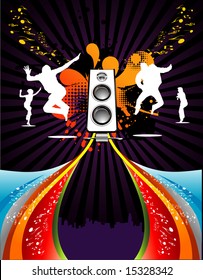 fun people vector composition