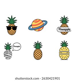 Fun Pineapple Designs for Summer Branding