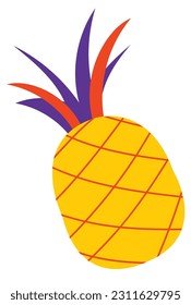 fun pineapple logo vector illustration