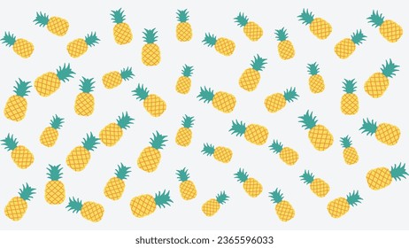 Fun pineapple  pattern vector illustration. Abstract pineapple pattern background. Good for wallpaper or textile fabric