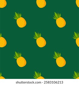 Fun pineapple pattern vector illustration. 