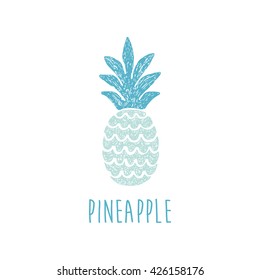 Fun pineapple vector illustration.