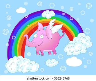 Fun pink elephant