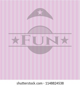 Fun pink emblem. Retro