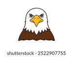 Fun and playful bald eagle cartoon vector illustration perfect for wildlife designs, logos, and mascots ideal for adding character to your projects
