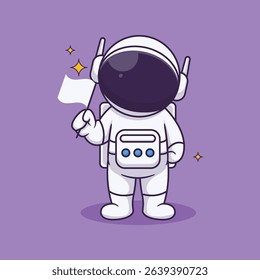 A fun and playful collection of cartoon astronaut illustrations in hand-drawn flat style. Featuring astronauts in various poses, space helmets, rockets, planets, stars, satellites, and cosmic elements