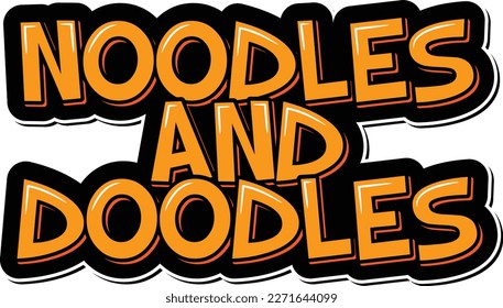 A fun and playful lettering design that combines the love of noodles and doodles. Perfect for a family-friendly Chinese restaurant or a casual noodle bar.