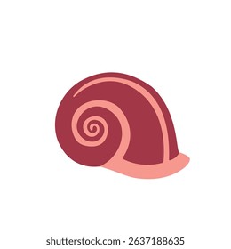 Fun and playful sea shell icon, flat vector design for tropical summer projects, ocean-themed illustrations, vacation decor, marine clipart, and cute beach graphic elements