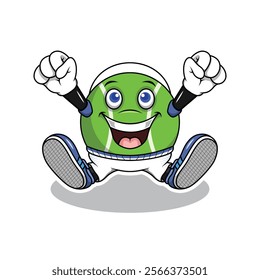 Fun and Playful Tennis Ball Character Design