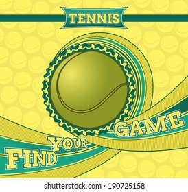 Fun poster design for tennis.