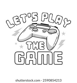 Fun Pro E-sports Logo and Gaming t-shirt Design Vector Black White