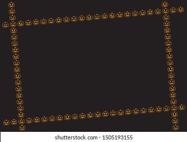 Fun pumpkin halloween frame material