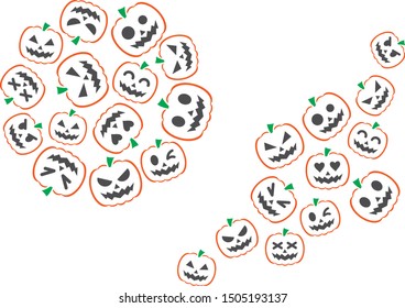 Fun pumpkin halloween material collection