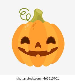 Fun pumpkin icon for Halloween.