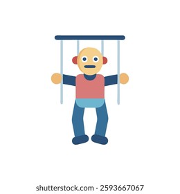 Fun puppet icon designed for entertainment and theater.