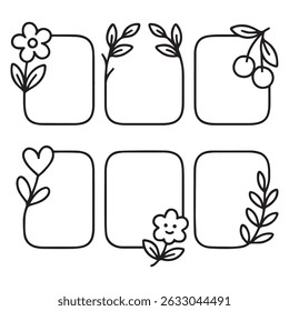 Fun and Quirky Cute Doodle Frame Vector