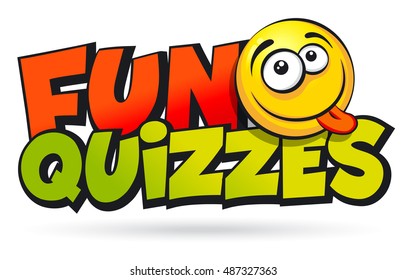FUN QUIZZES inscription. Vector illustration