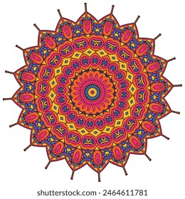 A Fun and Relaxing Activity: Coloring an Intricate Boho Mandala Design